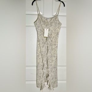 NEW Saks Ivory Polka Dot Dress